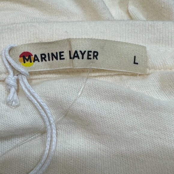 Marine Layer Easy Crop Graphic Tee Shirt‎ Antique White Large Rainbow Soft - Picture 4 of 8
